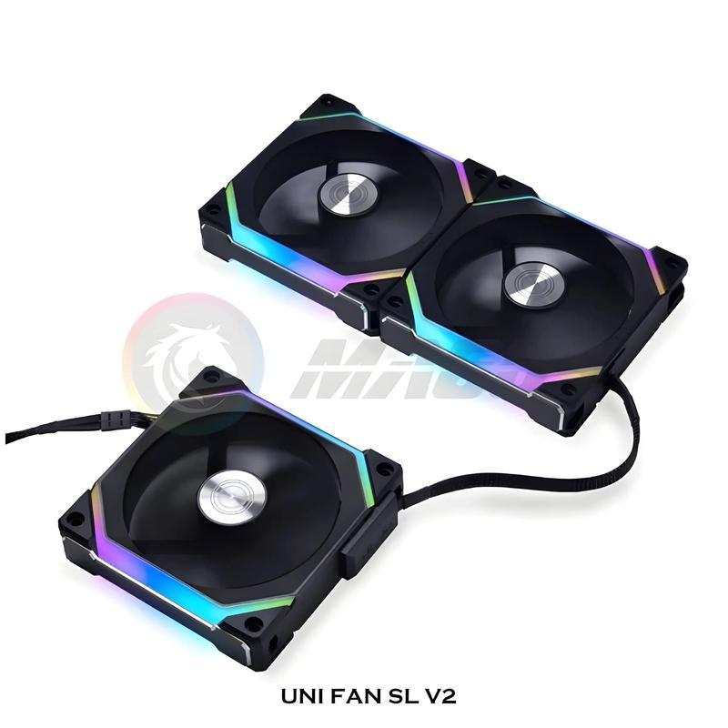 LIANLI UNIFAN SL140 V2 3枚セット Kit de Fans Lian Li Uni Fan SL V2 ARGB - SL120/SL140 - Controle L